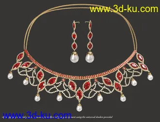 3D打印模型Regal Jewels for Genesis 8 Female(s)的图片