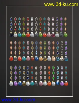3D打印模型Regal Jewels for Genesis 8 Female(s)的图片
