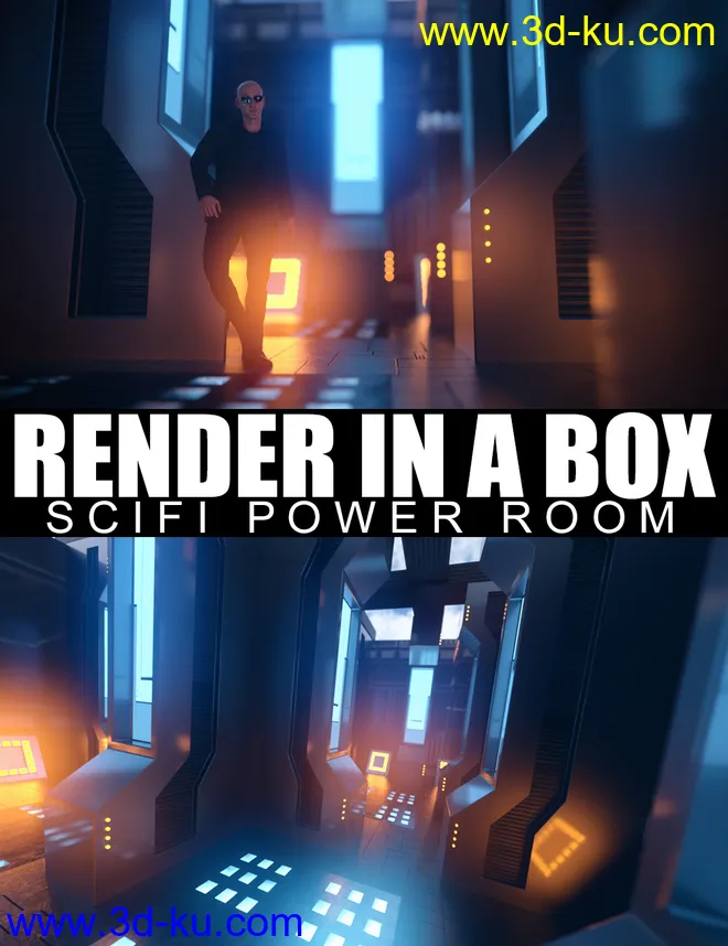 Render In A Box - Scifi Power Room模型的图片1