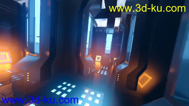 Render In A Box - Scifi Power Room模型的图片2
