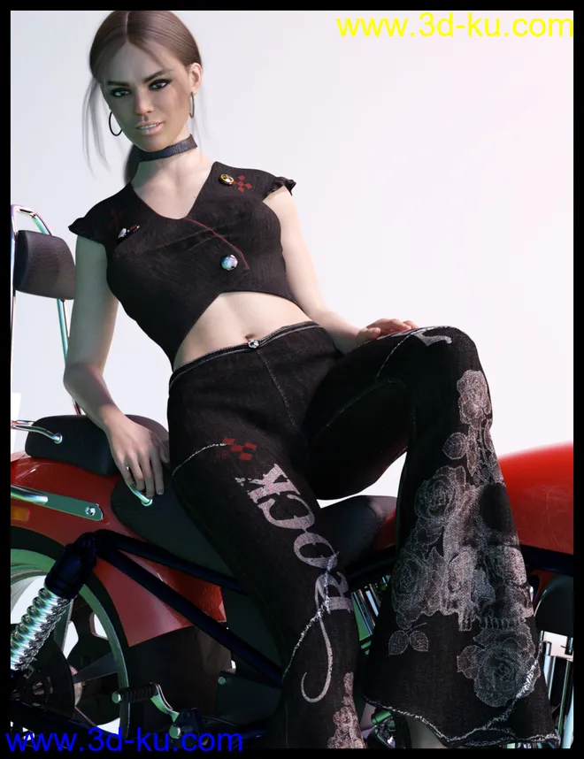 Retro Style Outfit for Genesis 8 Female(s)模型的图片2