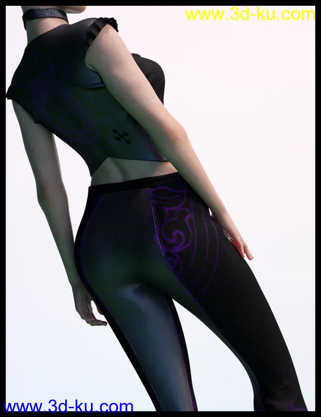 Retro Style Outfit for Genesis 8 Female(s)模型的图片8
