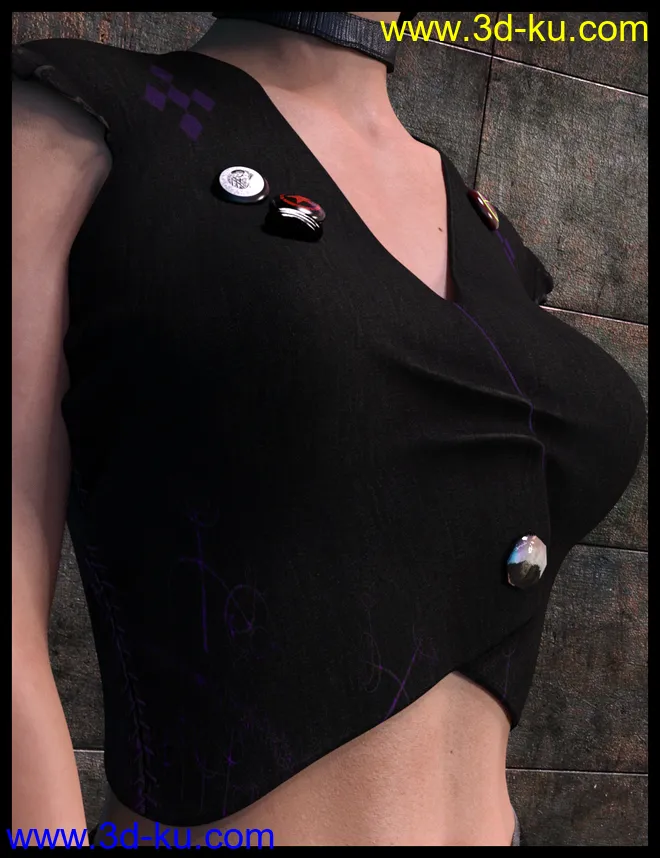 Retro Style Outfit for Genesis 8 Female(s)模型的图片9