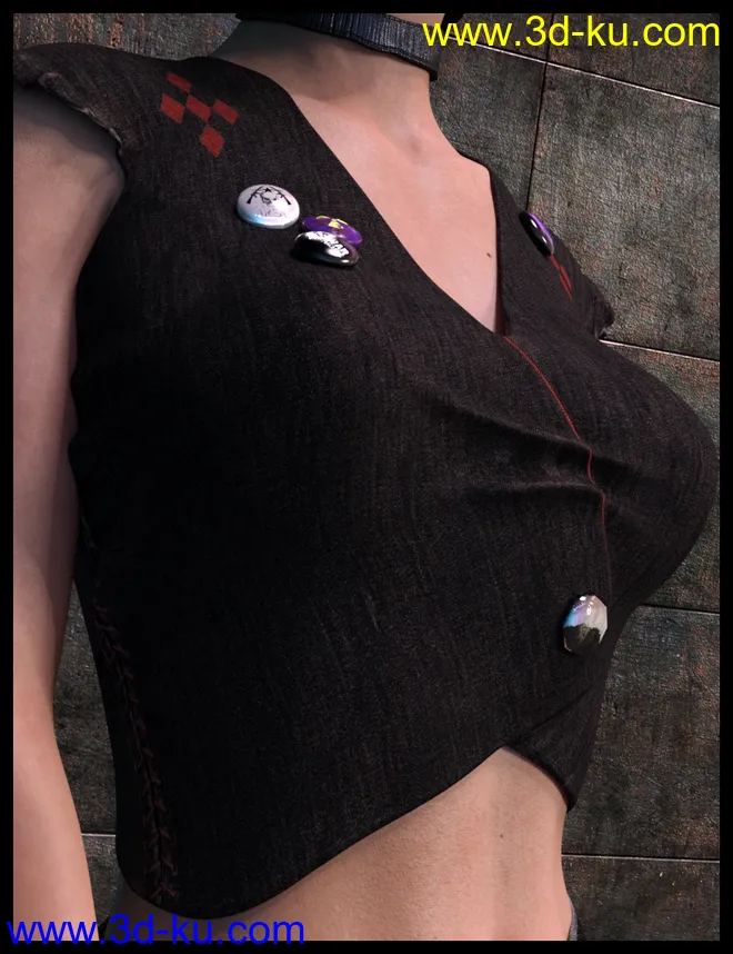 Retro Style Outfit for Genesis 8 Female(s)模型的图片10