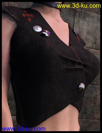3D打印模型Retro Style Outfit for Genesis 8 Female(s)的图片