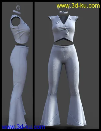 3D打印模型Retro Style Outfit for Genesis 8 Female(s)的图片