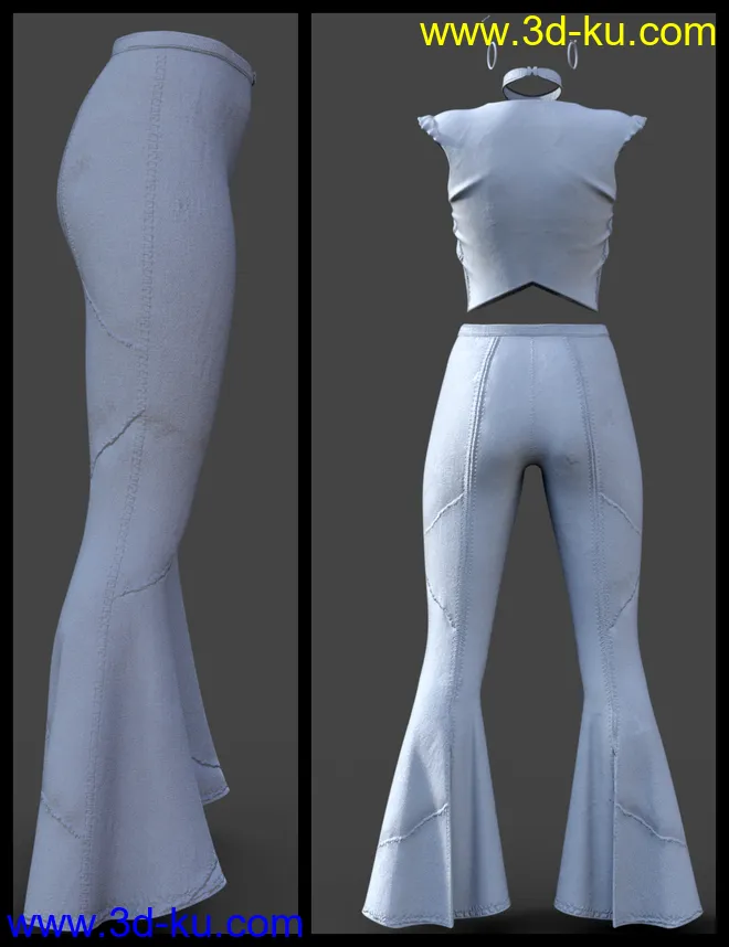 Retro Style Outfit for Genesis 8 Female(s)模型的图片12