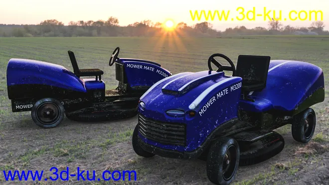 Riding Mower For Iray模型的图片2