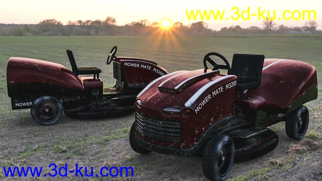 Riding Mower For Iray模型的图片5