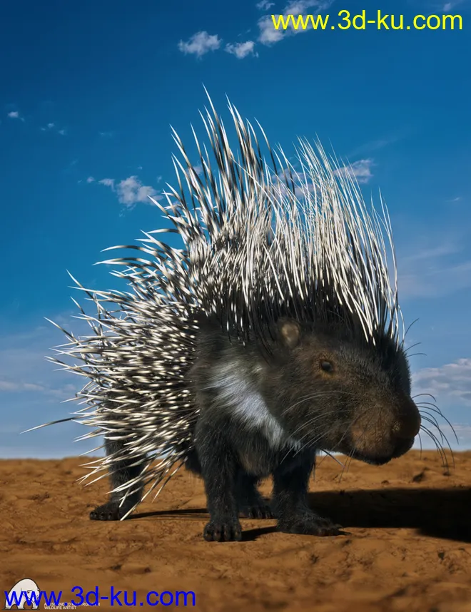 Rodents by AM - Crested Porcupine模型的图片1