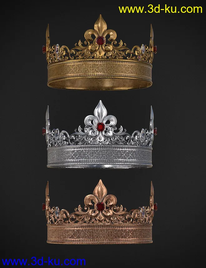 Royal Crowns for Genesis 8 Female(s)模型的图片9