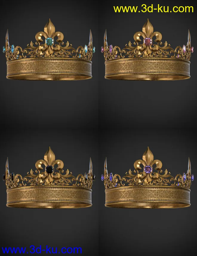 Royal Crowns for Genesis 8 Female(s)模型的图片10