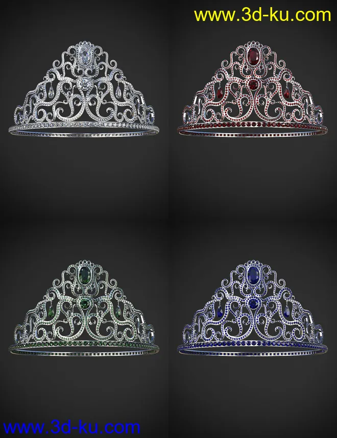 Royal Crowns for Genesis 8 Female(s)模型的图片12
