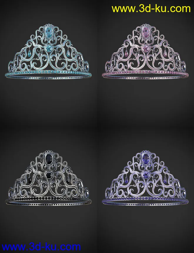 Royal Crowns for Genesis 8 Female(s)模型的图片13