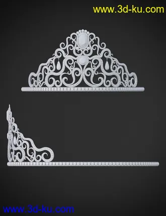 3D打印模型Royal Crowns for Genesis 8 Female(s)的图片