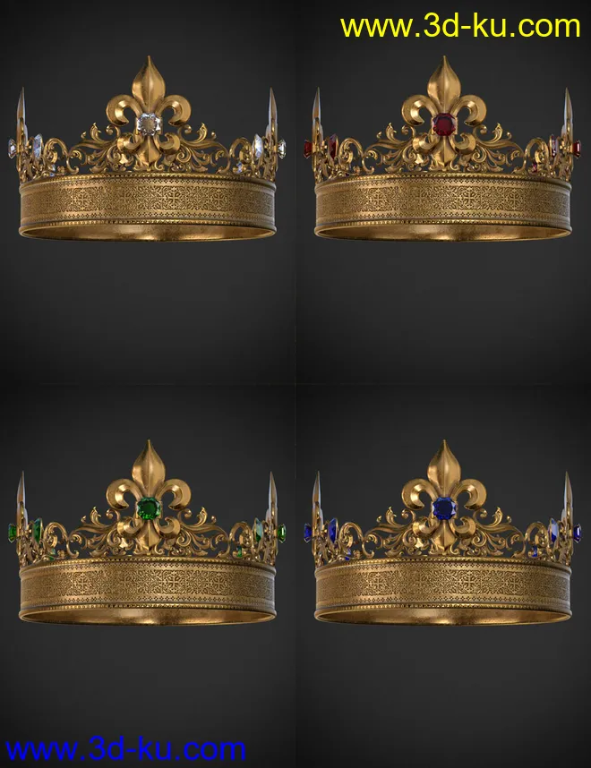 Royal Crowns for Genesis 8 Female(s)模型的图片16