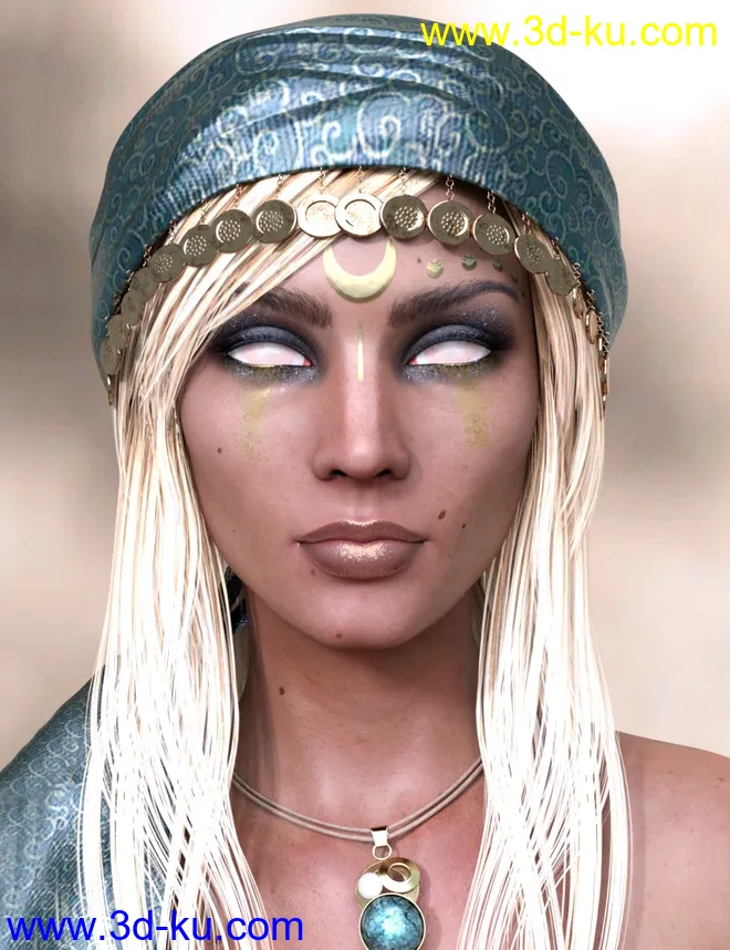 Ruby HD and Headscarf for Genesis 8 Female模型的图片1