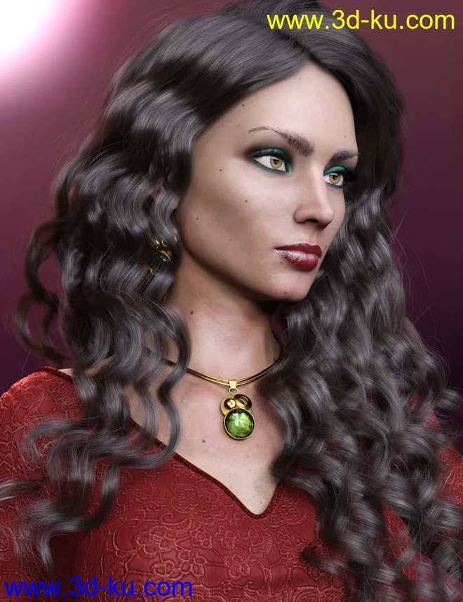 Ruby HD and Headscarf for Genesis 8 Female模型的图片3