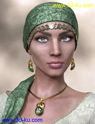 3D打印模型Ruby HD and Headscarf for Genesis 8 Female的图片