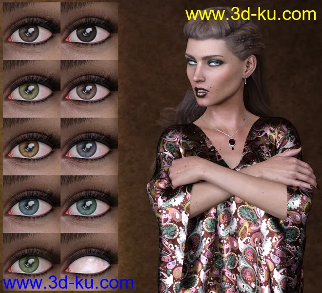 Ruby HD and Headscarf for Genesis 8 Female模型的图片8