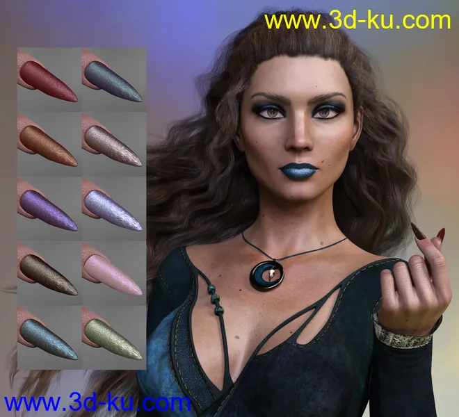 Ruby HD and Headscarf for Genesis 8 Female模型的图片10