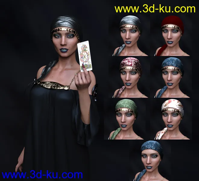 Ruby HD and Headscarf for Genesis 8 Female模型的图片12