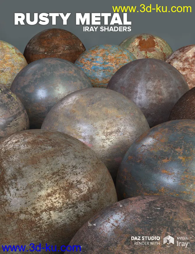 Rusty Metal - Iray Shaders模型的图片1