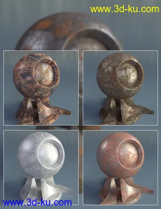 3D打印模型Rusty Metal - Iray Shaders的图片