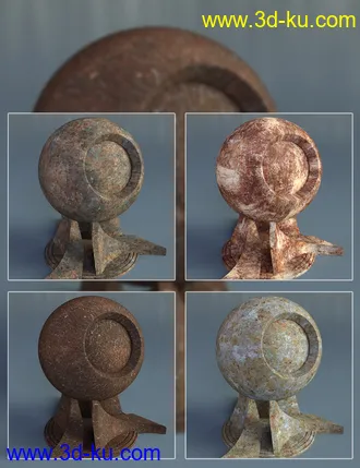 3D打印模型Rusty Metal - Iray Shaders的图片
