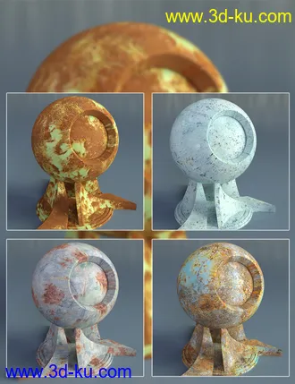 3D打印模型Rusty Metal - Iray Shaders的图片