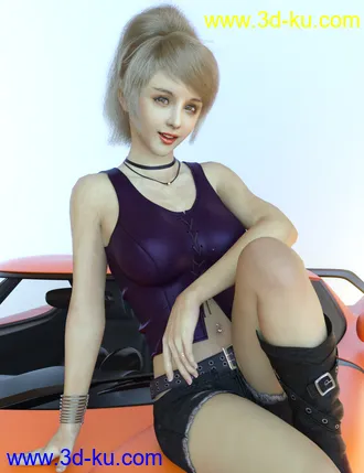 3D打印模型Sanny Character with dForce Hair and Expressions for Genesis 8 Female的图片