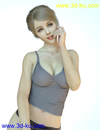 3D打印模型Sanny Character with dForce Hair and Expressions for Genesis 8 Female的图片