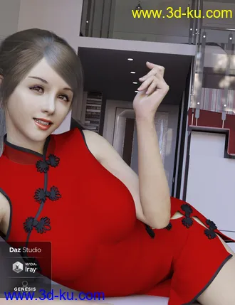 3D打印模型Sanny Character with dForce Hair and Expressions for Genesis 8 Female的图片