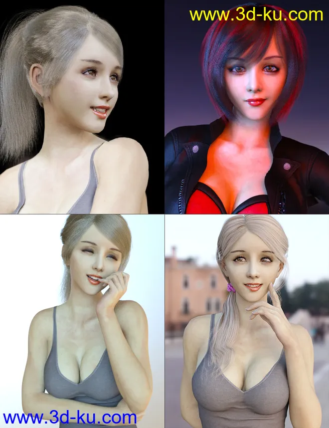 Sanny Character with dForce Hair and Expressions for Genesis 8 Female模型的图片9