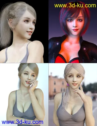 3D打印模型Sanny Character with dForce Hair and Expressions for Genesis 8 Female的图片