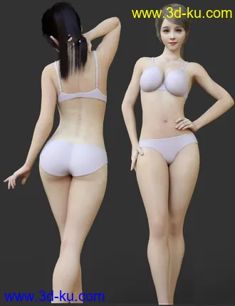3D打印模型Sanny Character with dForce Hair and Expressions for Genesis 8 Female的图片