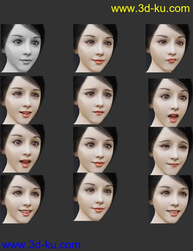 Sanny Character with dForce Hair and Expressions for Genesis 8 Female模型的图片11