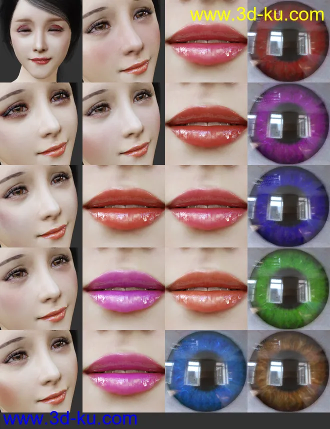 Sanny Character with dForce Hair and Expressions for Genesis 8 Female模型的图片12