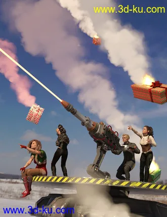 3D打印模型Santa Slayer Defensive Laser Cannon的图片