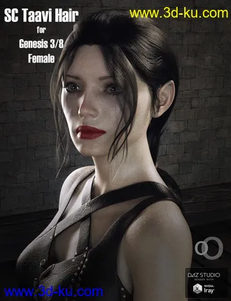 3D打印模型SC Taavi Hair for Genesis 3 and 8 Female的图片