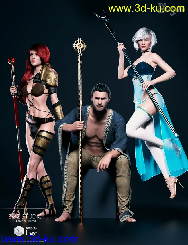 Scepter Power Props and Poses for Genesis 8模型的图片1