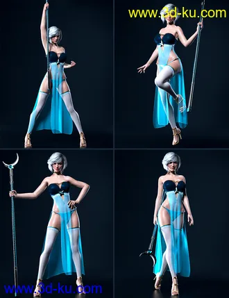 3D打印模型Scepter Power Props and Poses for Genesis 8的图片