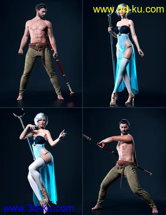 3D打印模型Scepter Power Props and Poses for Genesis 8的图片