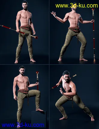 3D打印模型Scepter Power Props and Poses for Genesis 8的图片