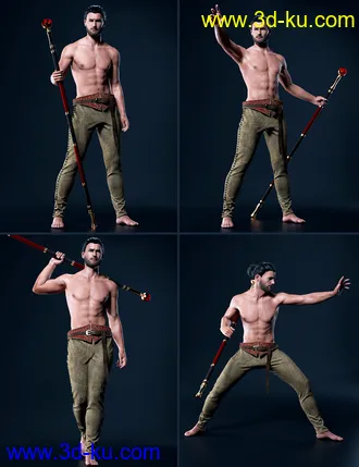 3D打印模型Scepter Power Props and Poses for Genesis 8的图片