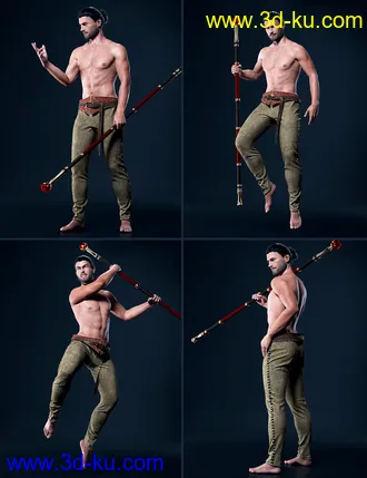 3D打印模型Scepter Power Props and Poses for Genesis 8的图片
