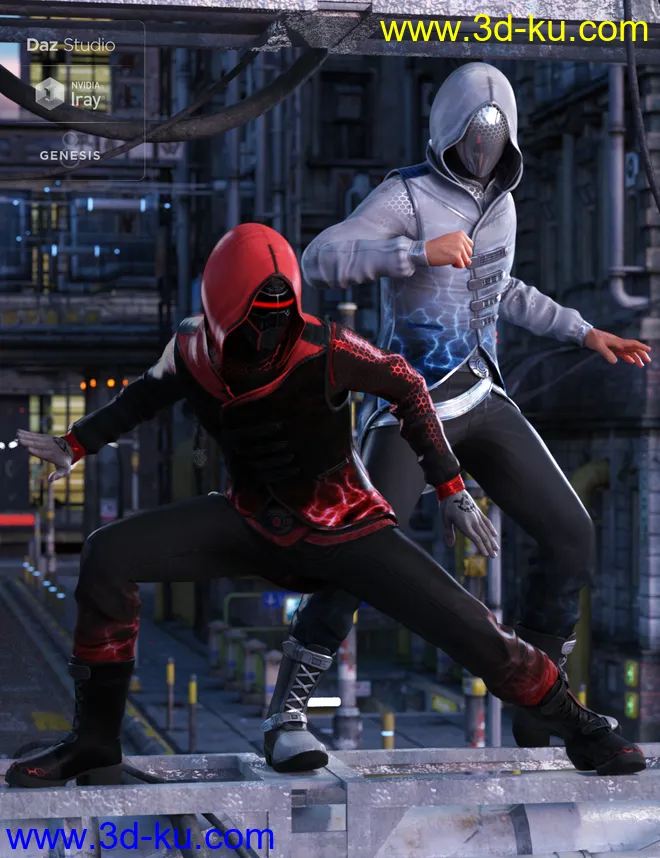 Sci-Fi Assassin Outfit Textures模型的图片1