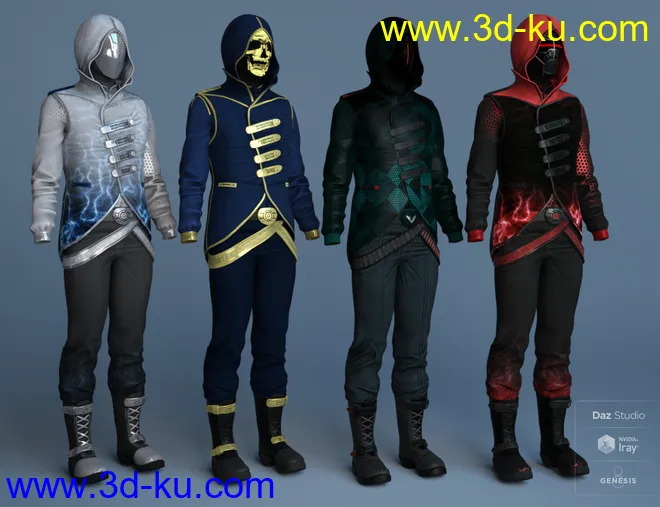 Sci-Fi Assassin Outfit Textures模型的图片2