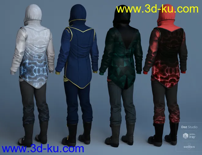 Sci-Fi Assassin Outfit Textures模型的图片3