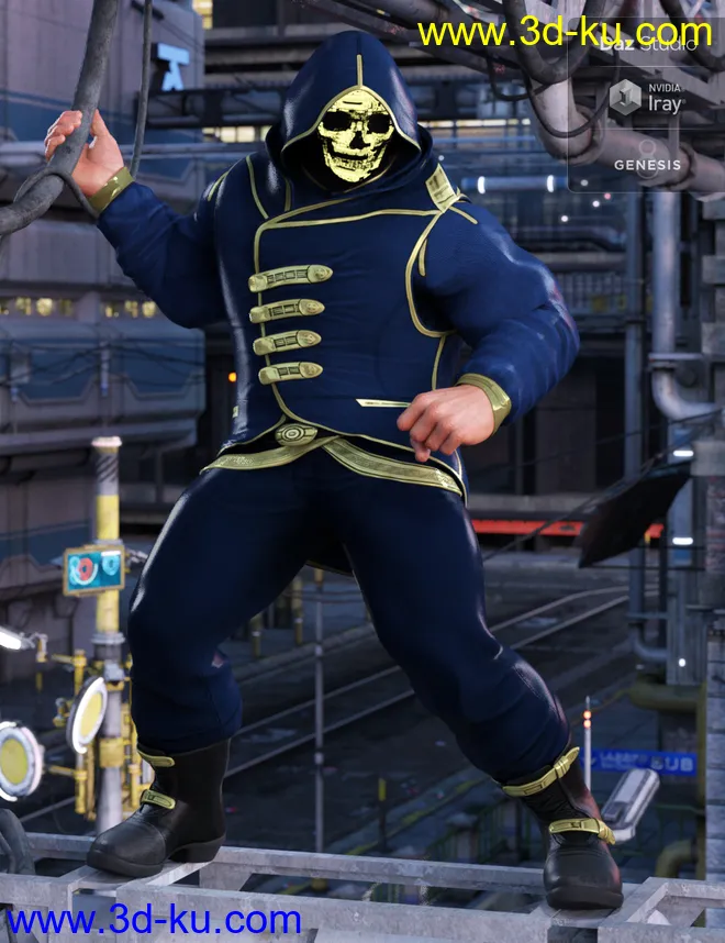 Sci-Fi Assassin Outfit Textures模型的图片7